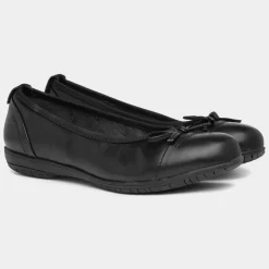 Womens Black Ballerina Shoe*Soft Line Sale