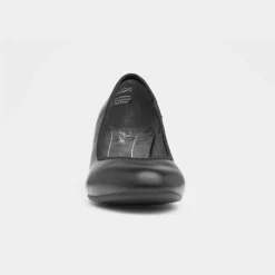 Womens Black Court Shoe*Soft Line Fashion
