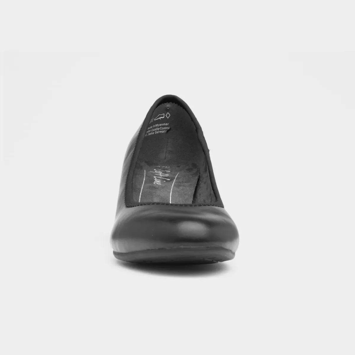 Womens Black Court Shoe*Soft Line Fashion