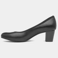 Womens Black Court Shoe*Soft Line Fashion