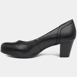 Womens Heeled Black Court Shoe*Soft Line Best