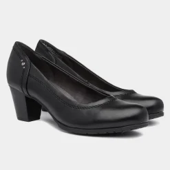 Womens Heeled Black Court Shoe*Soft Line Best