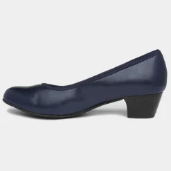 Womens Navy Court Shoe*Soft Line New