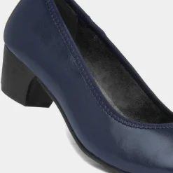 Womens Navy Court Shoe*Soft Line New