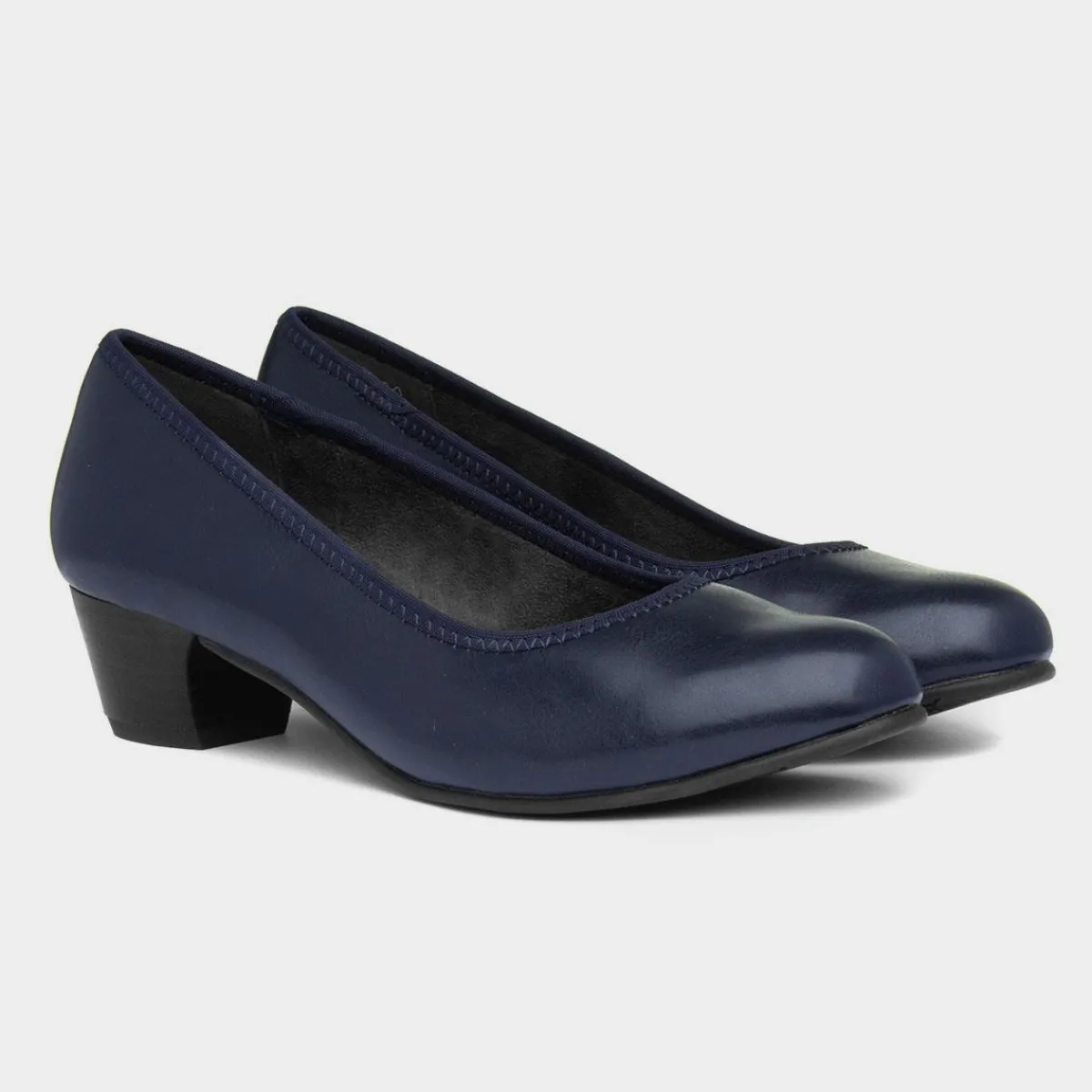 Womens Navy Court Shoe*Soft Line New