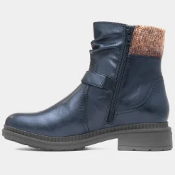 Wyoming Womens Navy Zip Up Boot*Soft Line Outlet