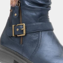 Wyoming Womens Navy Zip Up Boot*Soft Line Outlet