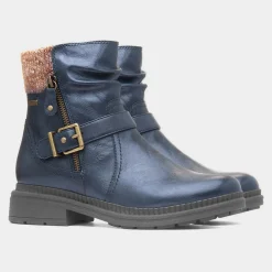 Wyoming Womens Navy Zip Up Boot*Soft Line Outlet
