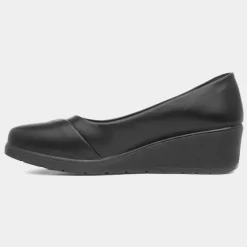 Dallas Womens Black Wedge Casual Shoe*Softlites Discount