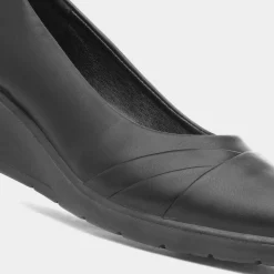 Dallas Womens Black Wedge Casual Shoe*Softlites Discount