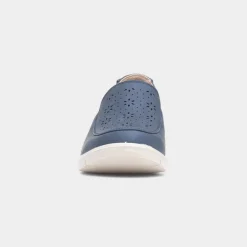 Della Womens Navy Casual Loafer Shoe*Softlites Clearance