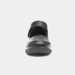 Demi Womens Black Easy Fasten Shoe*Softlites Fashion