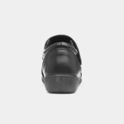 Demi Womens Black Easy Fasten Shoe*Softlites Fashion