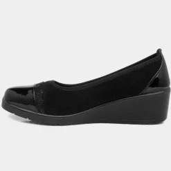 Diana Womens Black Wedge Shoe*Softlites Online