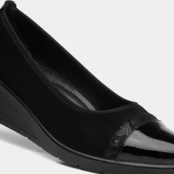 Diana Womens Black Wedge Shoe*Softlites Online