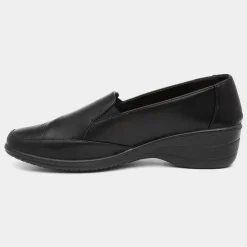 Dora Womens Black Slip On Casual Shoe*Softlites Fashion