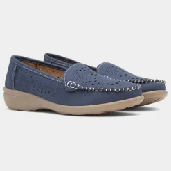 Doreen Womens Navy Casual Loafer*Softlites Clearance