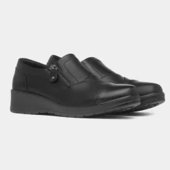Dorothy Womens Black Wedge Casual Shoe*Softlites Online