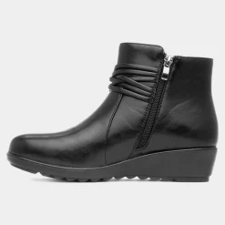 Jade Womens Black Ankle Boot*Softlites Clearance