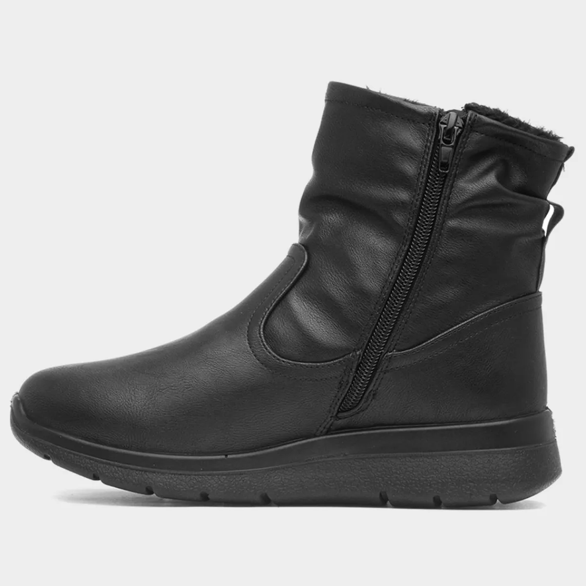 Jane Womens Black Faux Fur Lined Boot*Softlites Fashion