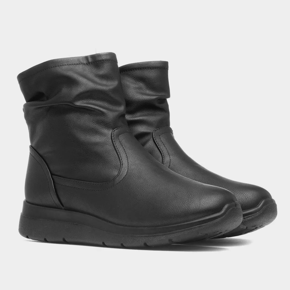 Jane Womens Black Faux Fur Lined Boot*Softlites Fashion