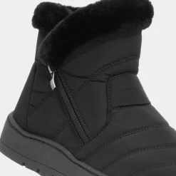 Jas Womens Black Faux Fur Boot*Softlites New