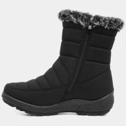 Joy Womens Black Faux Fur Boot*Softlites Clearance