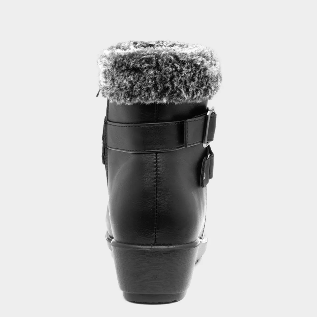 Julia Womens Black Faux Fur Ankle Boot*Softlites Sale