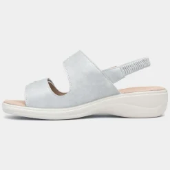 Selma Womens Grey Easy Fasten Sandal*Softlites Best