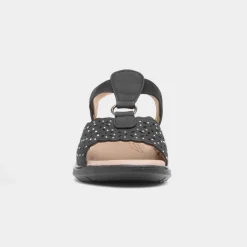 Serenity Womens Black Diamante Sandal*Softlites New