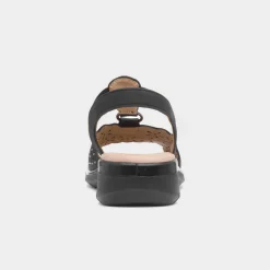 Serenity Womens Black Diamante Sandal*Softlites New