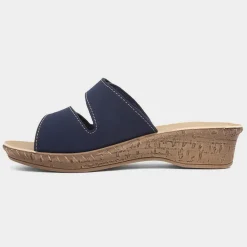 Shelia Womens Navy Mule Sandal*Softlites Sale