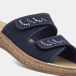 Shelia Womens Navy Mule Sandal*Softlites Sale