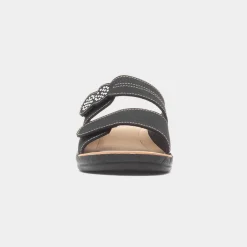 Shirley Womens Black Mule Sandal*Softlites Online