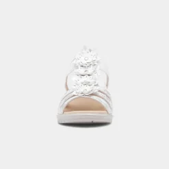 Sindy Womens Wedge Flower Sandal*Softlites Outlet