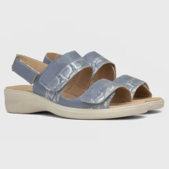 Stevie Womens Blue Easy Fasten Sandal*Softlites Best
