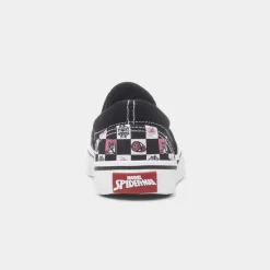 Kids Black Slip On Canvas*Spider-Man Hot