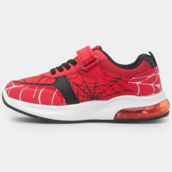 Kids Red Easy Fasten Light Up Trainer*Spider-Man New
