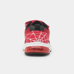 Kids Red Easy Fasten Light Up Trainer*Spider-Man New