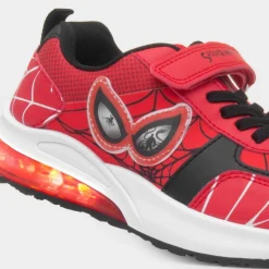Kids Red Easy Fasten Light Up Trainer*Spider-Man New