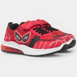 Kids Red Easy Fasten Light Up Trainer*Spider-Man New