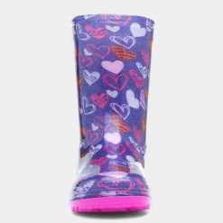 Sunny Girls Purple Love Hearts Welly*shoezone Online