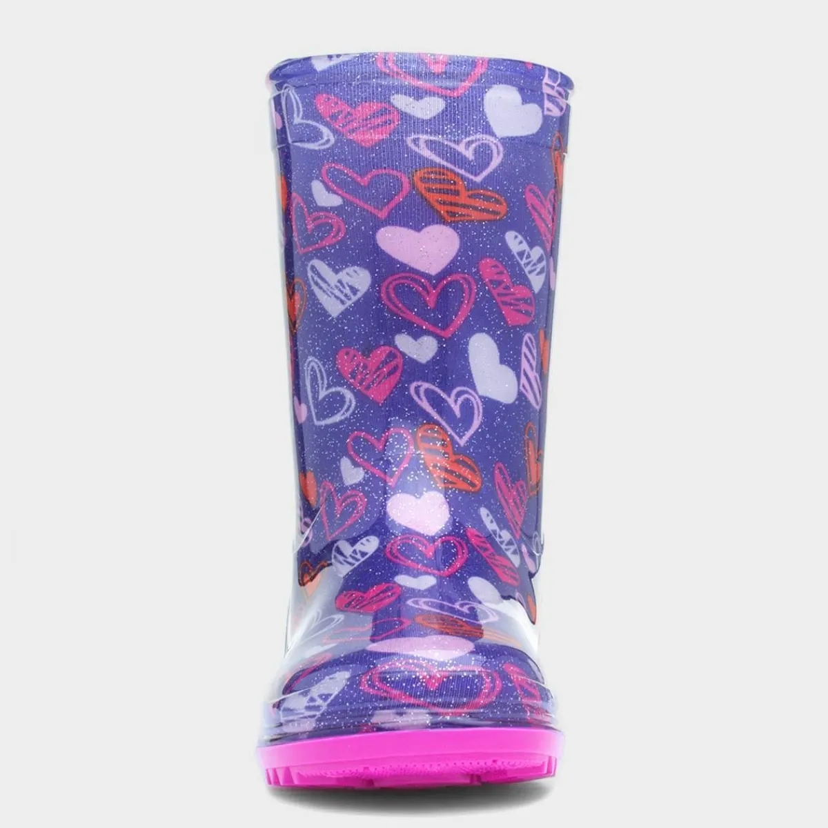 Sunny Girls Purple Love Hearts Welly*shoezone Online