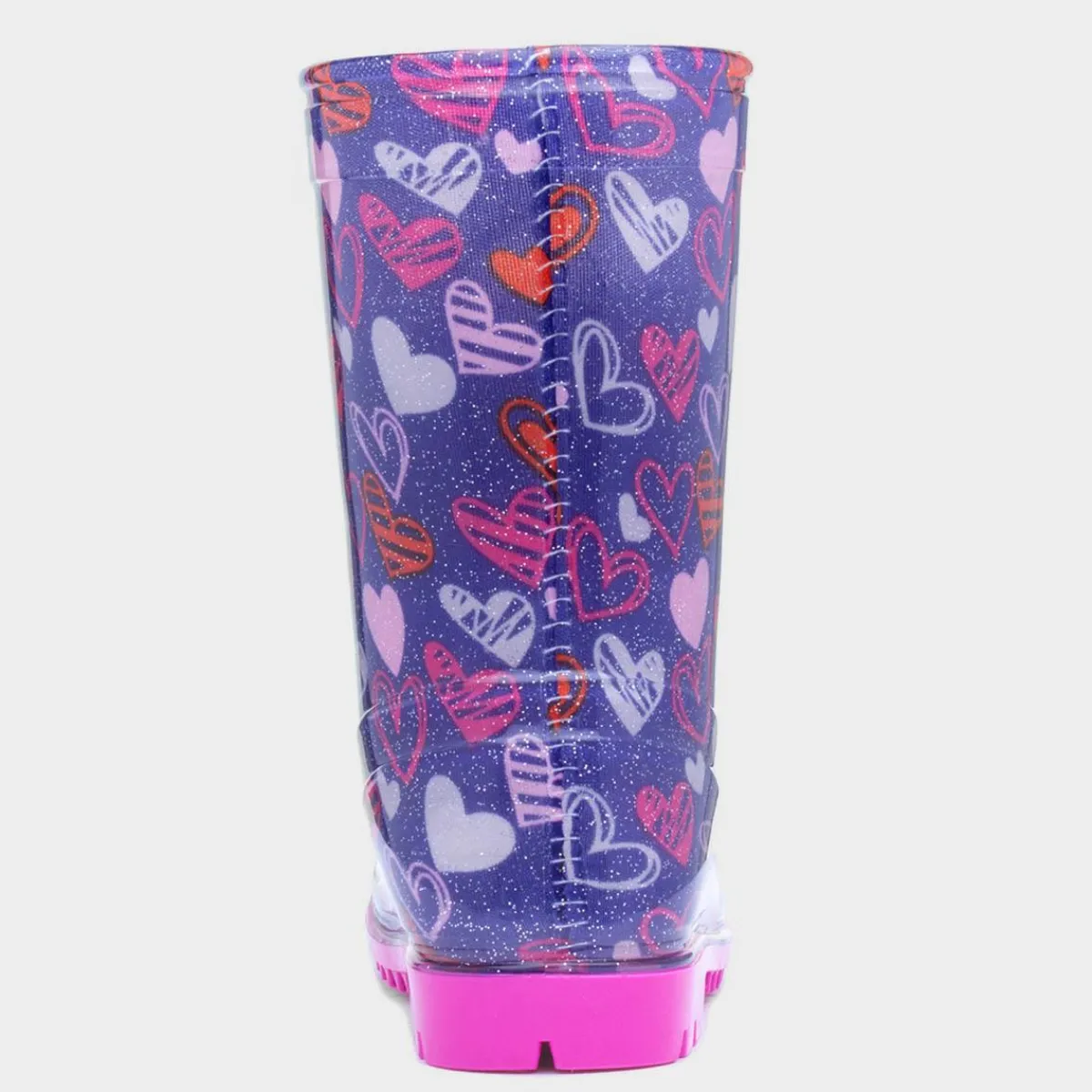 Sunny Girls Purple Love Hearts Welly*shoezone Online