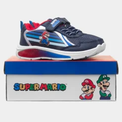 Kids Navy Light Up Trainers*Super Mario Hot
