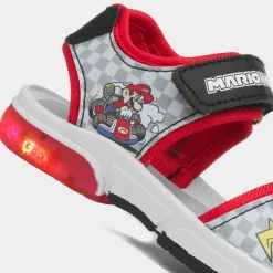Kids Red Easy Fasten Light Up Sandal*Super Mario New