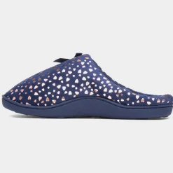 Clara Womens Navy Mule Slipper*The Slipper Company Outlet
