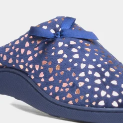Clara Womens Navy Mule Slipper*The Slipper Company Outlet