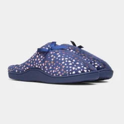 Clara Womens Navy Mule Slipper*The Slipper Company Outlet