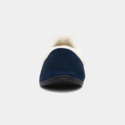 Frida Womens Navy Velour Full*The Slipper Company Discount